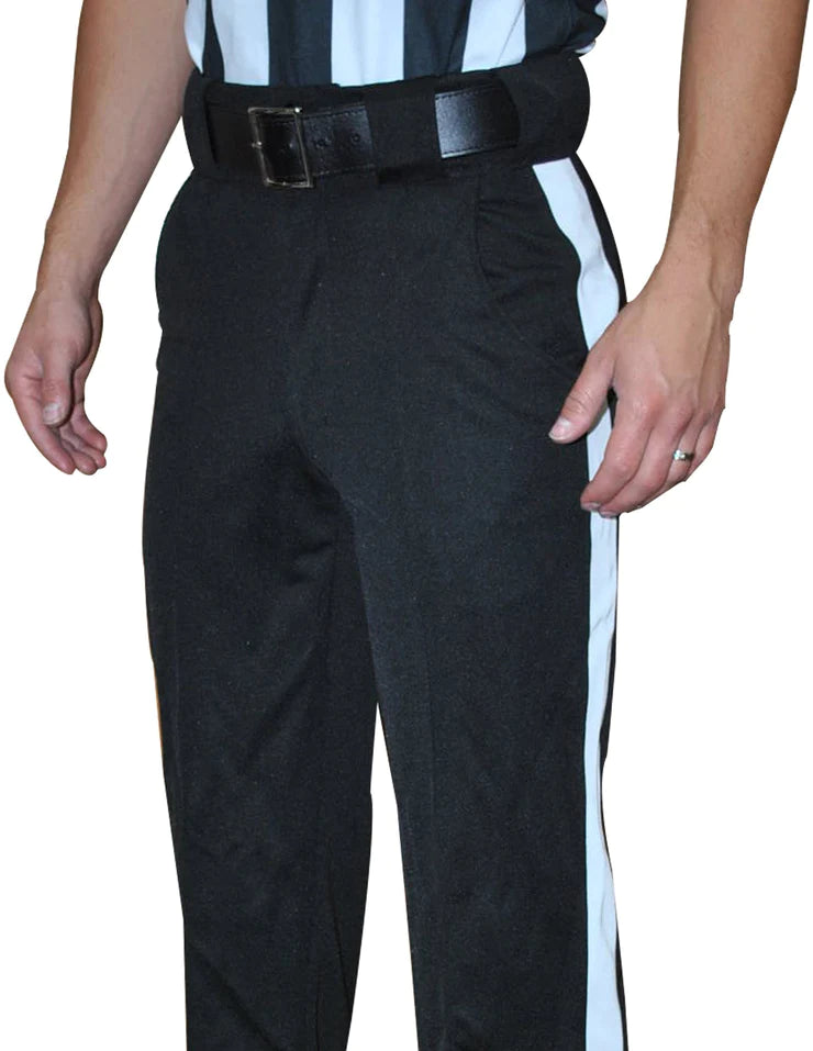 Smitty FBS182-Smitty Black Warm Weather Pants w/ 1 1/4" White Stipe