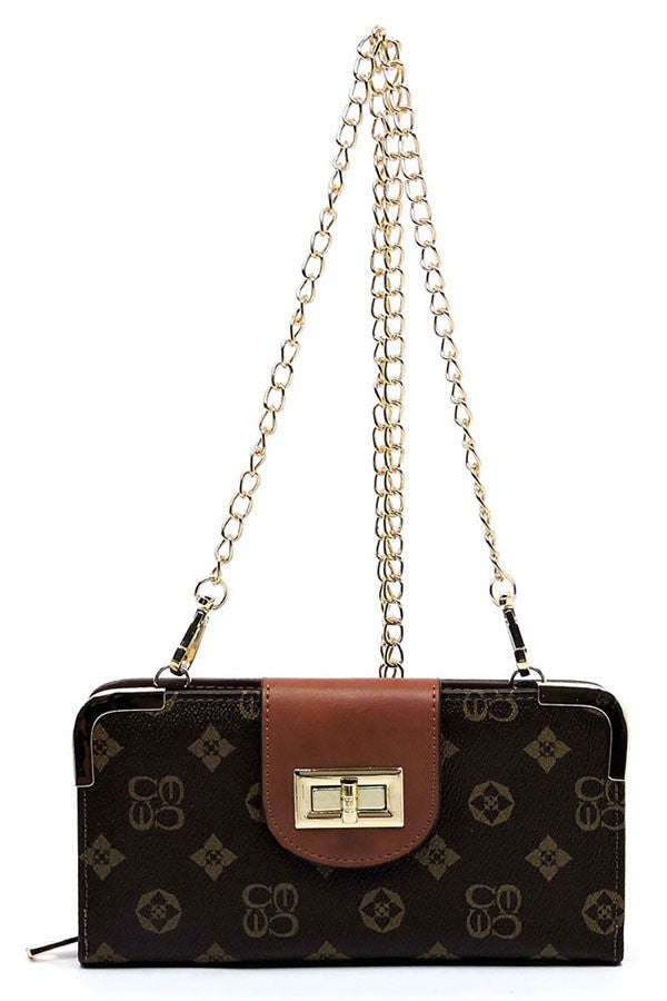 Princess Purse Monogram Print Wallet