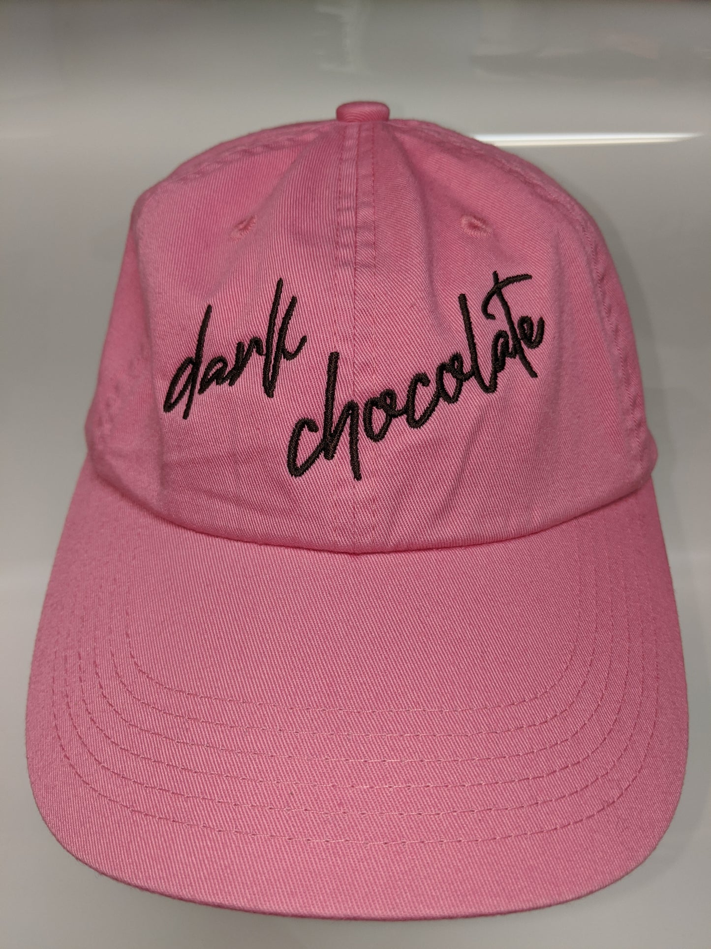 Dark Chocolate Ladies pink cap