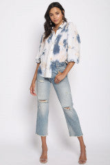 Sans Souci Tie Dye Button Down Top