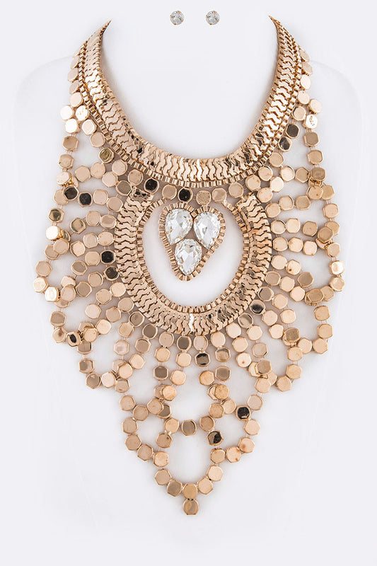 Head Turner Iconic Chain Bib Necklace Set