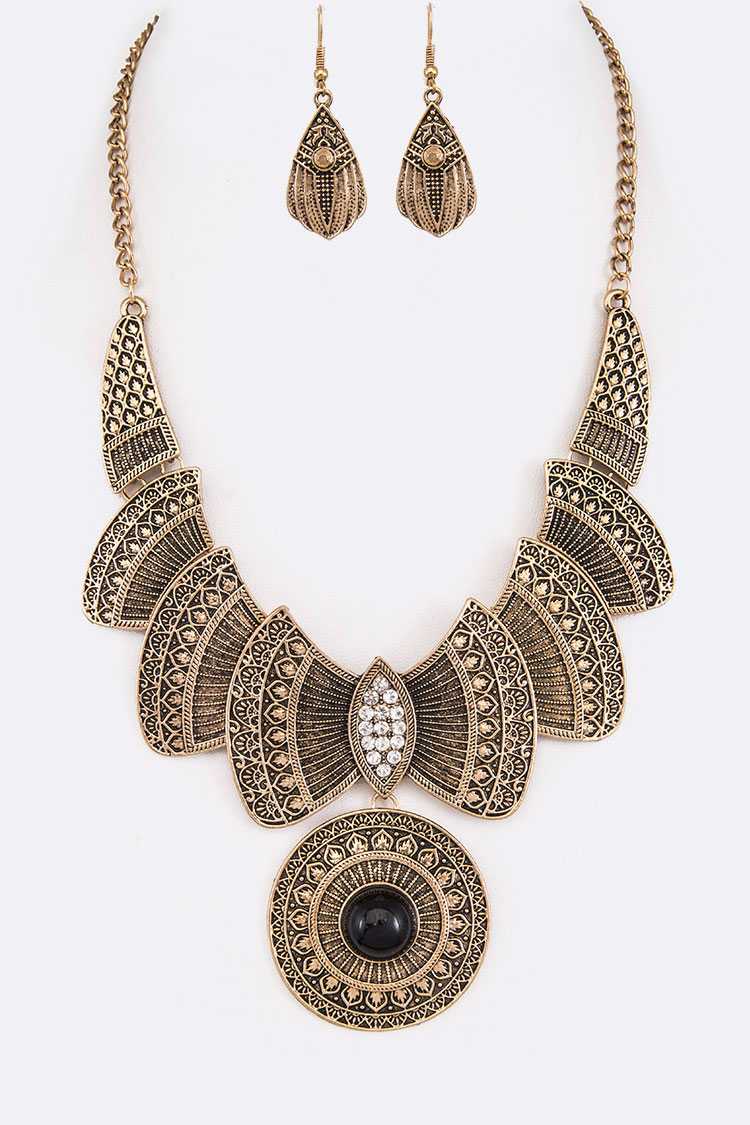 Boho Chic Statement Necklace Set