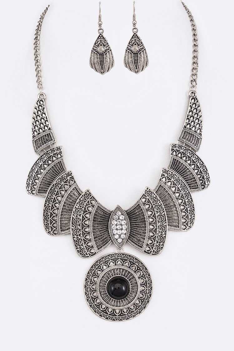 Boho Chic Statement Necklace Set