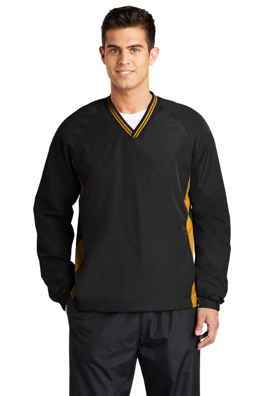 Sport-Tek® Tipped V-Neck Raglan Wind Shirt - #JST62